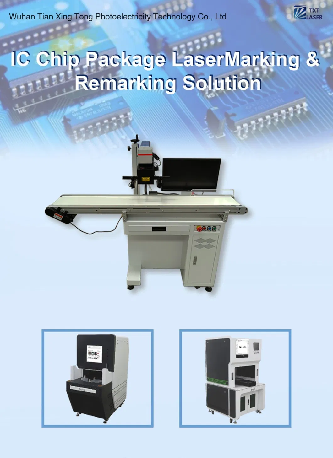 Soc Integrate Capacitor Circuit IC Chip Package Fiber and UV Laser Engraver Printer