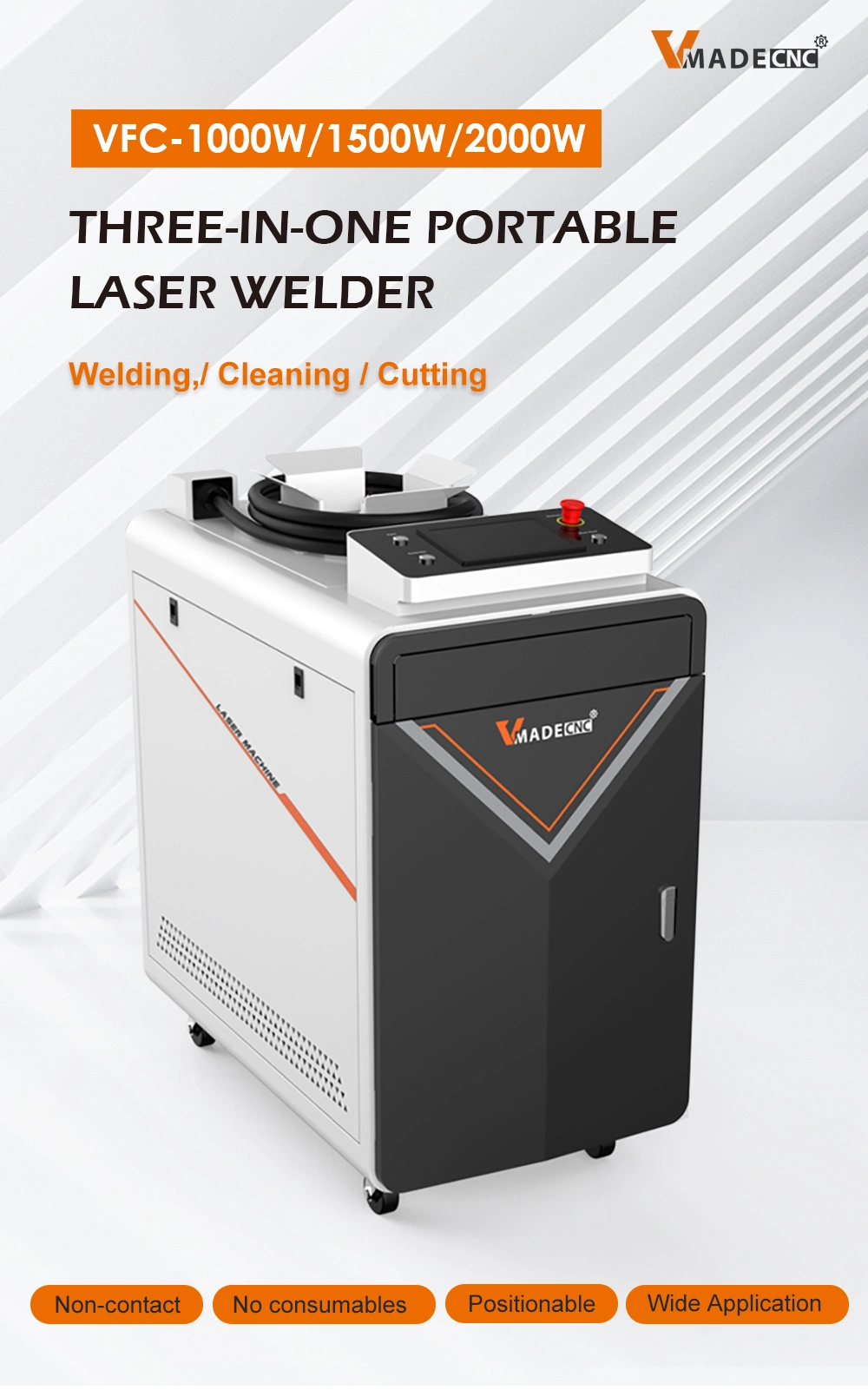 1000W 1500W Hand Held Portable Fiber Laser Welding Machine