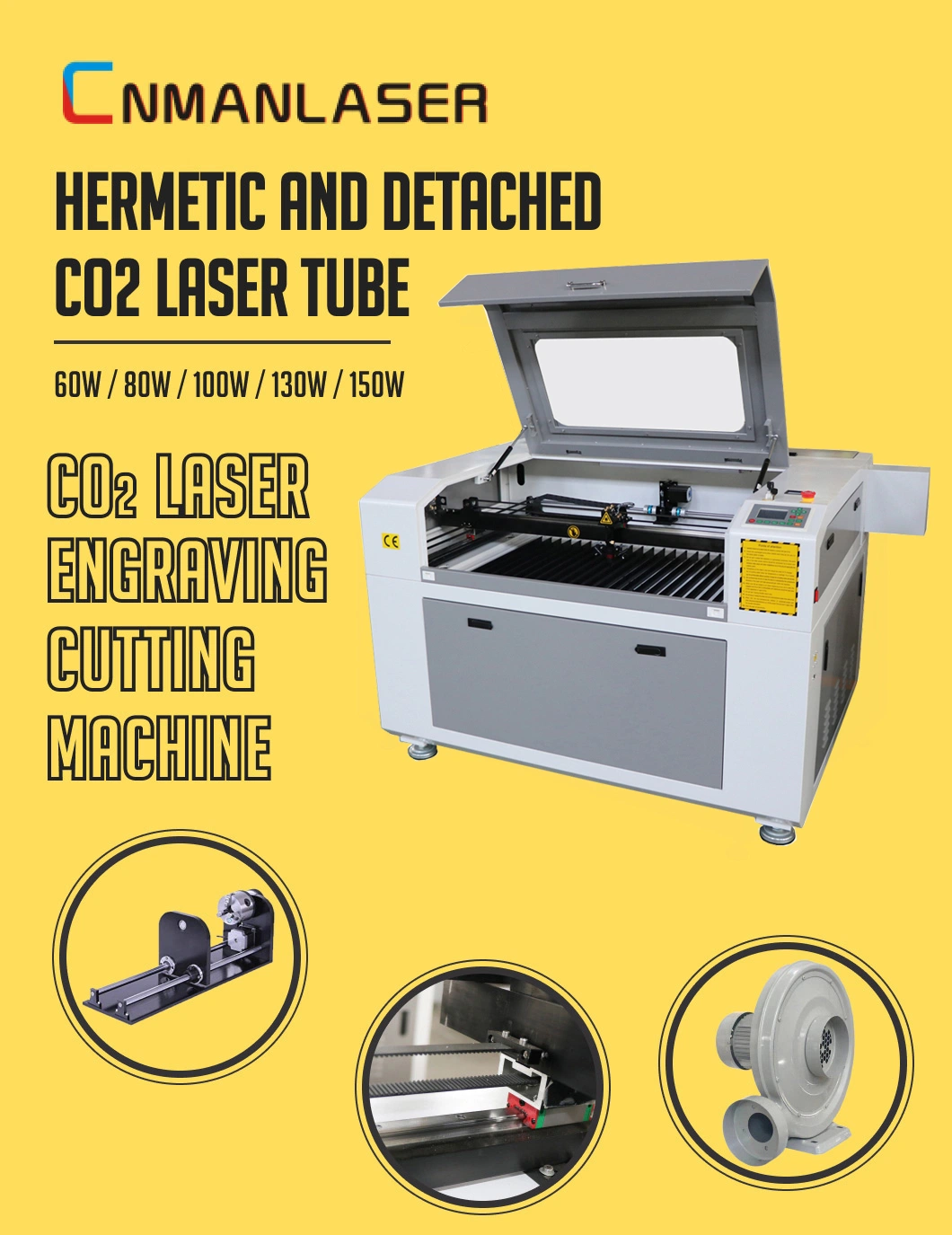 Reci Efr 150W 180W 200W 300W CO2 3D Camera Laser Cutting/ Engraving/Engraver/Cutter Machine for PP/PVC/PPR/PE